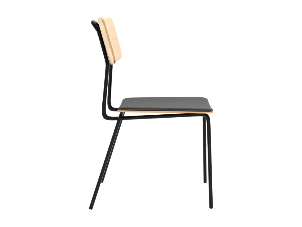 Sedia in pelle nera - dlz1766569194906