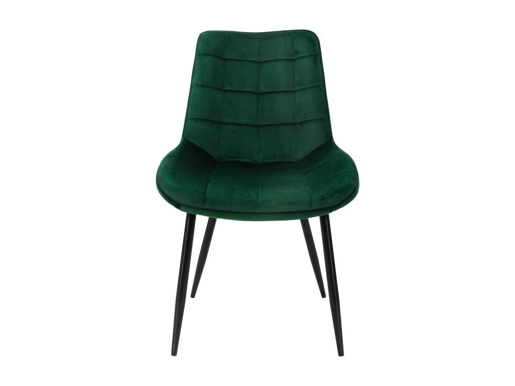 Sedia in velluto verde