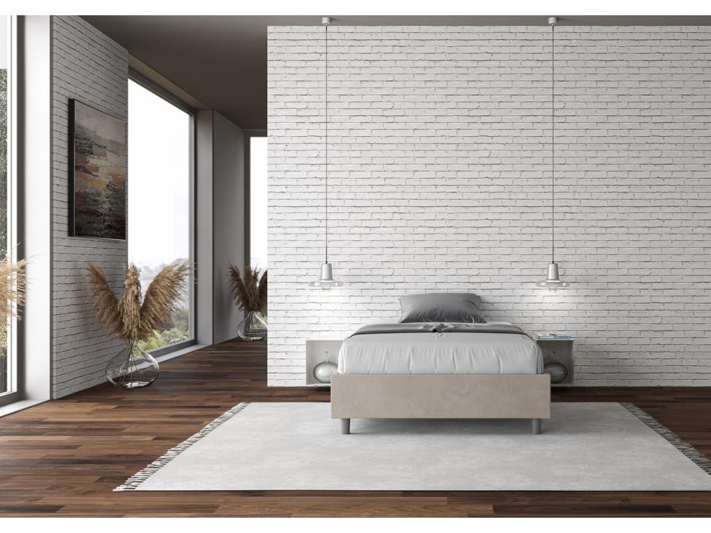 Struttura letto beige, 120 x 210 cm