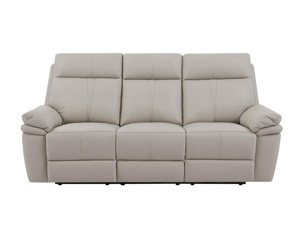 Divano in pelle grigia